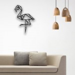 Flamingo Desenli Ahşap Duvar Panosu