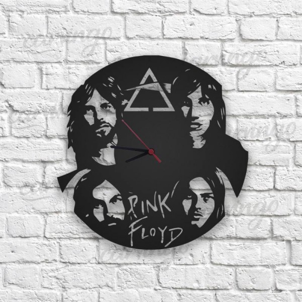 Pink Floyd Figürlü Ahşap Duvar Saati