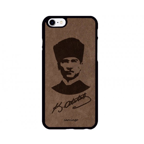 Atatürk Portre 6 iPhone Süet Telefon Kılıfı